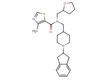 N-{[1-(2,3-dihydro-1H-inden-2-yl)-4-piperidinyl]methyl}-4-methyl-N-(tetrahydro-2-furanylmethyl)-1,3-thiazole-5-carboxamide