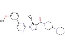 1'-({5-cyclopropyl-1-[4-(3-methoxyphenyl)-2-pyrimidinyl]-1H-pyrazol-4-yl}carbonyl)-1,4'-bipiperidine