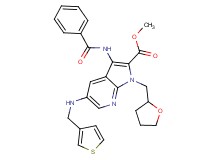 methyl 3-(benzoylamino)-1-(tetrahydro-2-furanylmethyl)-5-[(3-thienylmethyl)amino]-1H-pyrrolo[2,3-b]pyridine-2-carboxylate