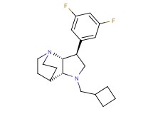 (2R*,3S*,6R*)-5-(cyclobutylmethyl)-3-(3,5-difluorophenyl)-1,5-diazatricyclo[5.2.2.0~2,6~]undecane
