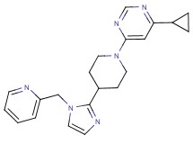 4-cyclopropyl-6-{4-[1-(2-pyridinylmethyl)-1H-imidazol-2-yl]-1-piperidinyl}pyrimidine