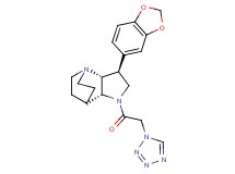 (2R*,3S*,6R*)-3-(1,3-benzodioxol-5-yl)-5-(1H-tetrazol-1-ylacetyl)-1,5-diazatricyclo[5.2.2.0~2,6~]undecane