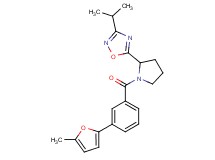 3-isopropyl-5-{1-[3-(5-methyl-2-furyl)benzoyl]-2-pyrrolidinyl}-1,2,4-oxadiazole