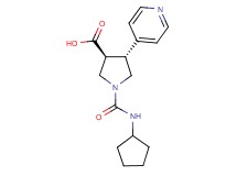 (3S*,4R*)-1-[(cyclopentylamino)carbonyl]-4-(4-pyridinyl)-3-pyrrolidinecarboxylic acid