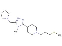 4-[4-methyl-5-(pyrrolidin-1-ylmethyl)-4H-1,2,4-triazol-3-yl]-1-[3-(methylthio)propyl]piperidine