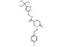 N-[(5-tert-butyl-1H-pyrazol-3-yl)methyl]-1-[2-(4-chlorophenyl)ethyl]-6-oxo-3-piperidinecarboxamide