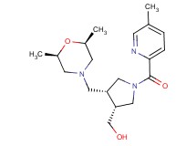 {(3R*,4R*)-4-{[(2R*,6S*)-2,6-dimethylmorpholin-4-yl]methyl}-1-[(5-methylpyridin-2-yl)carbonyl]pyrrolidin-3-yl}methanol
