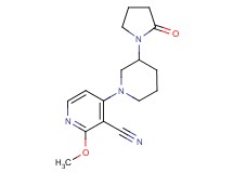 2-methoxy-4-[3-(2-oxopyrrolidin-1-yl)piperidin-1-yl]nicotinonitrile
