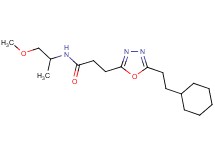 3-[5-(2-cyclohexylethyl)-1,3,4-oxadiazol-2-yl]-N-(2-methoxy-1-methylethyl)propanamide