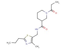 N-[(4-methyl-2-propyl-1,3-thiazol-5-yl)methyl]-1-propionyl-3-piperidinecarboxamide