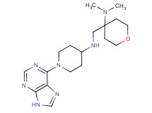 N-{[4-(dimethylamino)tetrahydro-2H-pyran-4-yl]methyl}-1-(9H-purin-6-yl)piperidin-4-amine
