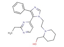 (1-{2-[5-(2-ethylpyrimidin-4-yl)-4-phenyl-1H-imidazol-1-yl]ethyl}piperidin-2-yl)methanol