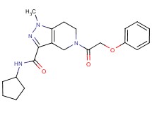 N-cyclopentyl-1-methyl-5-(phenoxyacetyl)-4,5,6,7-tetrahydro-1H-pyrazolo[4,3-c]pyridine-3-carboxamide