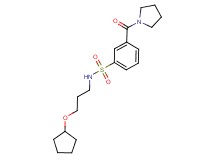 N-[3-(cyclopentyloxy)propyl]-3-(pyrrolidin-1-ylcarbonyl)benzenesulfonamide
