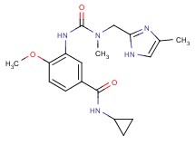 N-cyclopropyl-4-methoxy-3-[({methyl[(4-methyl-1H-imidazol-2-yl)methyl]amino}carbonyl)amino]benzamide
