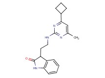 3-{2-[(4-cyclobutyl-6-methylpyrimidin-2-yl)amino]ethyl}-1,3-dihydro-2H-indol-2-one