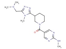 5-[(3-{5-[(dimethylamino)methyl]-4-methyl-4H-1,2,4-triazol-3-yl}piperidin-1-yl)carbonyl]-N-methylpyrimidin-2-amine