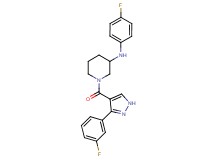 N-(4-fluorophenyl)-1-{[3-(3-fluorophenyl)-1H-pyrazol-4-yl]carbonyl}-3-piperidinamine