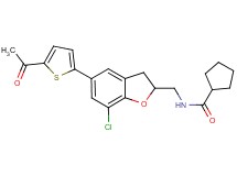 N-{[5-(5-acetyl-2-thienyl)-7-chloro-2,3-dihydro-1-benzofuran-2-yl]methyl}cyclopentanecarboxamide