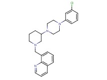 8-({3-[4-(3-chlorophenyl)-1-piperazinyl]-1-piperidinyl}methyl)quinoline