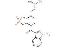 (4aR*,7aS*)-1-(3-methyl-2-buten-1-yl)-4-[(1-methyl-1H-indol-3-yl)carbonyl]octahydrothieno[3,4-b]pyrazine 6,6-dioxide