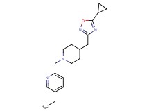 2-({4-[(5-cyclopropyl-1,2,4-oxadiazol-3-yl)methyl]piperidin-1-yl}methyl)-5-ethylpyridine