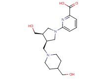 6-((3R*,4R*)-3-(hydroxymethyl)-4-{[4-(hydroxymethyl)piperidin-1-yl]methyl}pyrrolidin-1-yl)pyridine-2-carboxylic acid