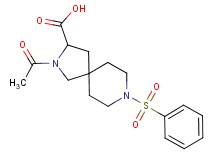 2-acetyl-8-(phenylsulfonyl)-2,8-diazaspiro[4.5]decane-3-carboxylic acid