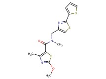 2-methoxy-N,4-dimethyl-N-{[2-(2-thienyl)-1,3-thiazol-4-yl]methyl}-1,3-thiazole-5-carboxamide