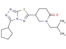 5-(3-cyclopentyl[1,2,4]triazolo[3,4-b][1,3,4]thiadiazol-6-yl)-1-isobutylpiperidin-2-one