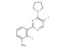 5-fluoro-2-(2-fluoro-3-methylphenyl)-4-pyrrolidin-1-ylpyrimidine