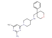 4-methyl-6-(4-{[(4-phenyltetrahydro-2H-pyran-4-yl)methyl]amino}piperidin-1-yl)pyrimidin-2-amine
