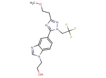 2-{5-[3-(2-methoxyethyl)-1-(2,2,2-trifluoroethyl)-1H-1,2,4-triazol-5-yl]-1H-benzimidazol-1-yl}ethanol