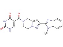 5-{[2-(1-methyl-1H-benzimidazol-2-yl)-6,7-dihydropyrazolo[1,5-a]pyrazin-5(4H)-yl]carbonyl}pyrimidine-2,4(1H,3H)-dione