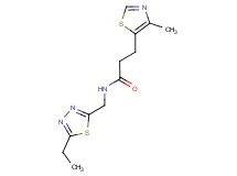 N-[(5-ethyl-1,3,4-thiadiazol-2-yl)methyl]-3-(4-methyl-1,3-thiazol-5-yl)propanamide