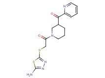 (1-{[(5-amino-1,3,4-thiadiazol-2-yl)thio]acetyl}piperidin-3-yl)(pyridin-2-yl)methanone