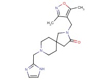 2-[(3,5-dimethyl-4-isoxazolyl)methyl]-8-(1H-imidazol-2-ylmethyl)-2,8-diazaspiro[4.5]decan-3-one