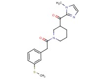 (1-methyl-1H-imidazol-2-yl)(1-{[3-(methylthio)phenyl]acetyl}-3-piperidinyl)methanone