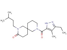 8-[(3-ethyl-4-methyl-1H-pyrazol-5-yl)carbonyl]-2-(3-methylbutyl)-2,8-diazaspiro[5.5]undecan-3-one
