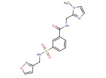 3-{[(isoxazol-3-ylmethyl)amino]sulfonyl}-N-[(1-methyl-1H-imidazol-2-yl)methyl]benzamide