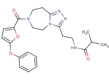 2-methyl-N-{2-[7-(5-phenoxy-2-furoyl)-6,7,8,9-tetrahydro-5H-[1,2,4]triazolo[4,3-d][1,4]diazepin-3-yl]ethyl}propanamide