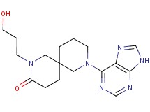 2-(3-hydroxypropyl)-8-(9H-purin-6-yl)-2,8-diazaspiro[5.5]undecan-3-one