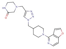 4-({1-[(1-furo[3,2-c]pyridin-4-yl-4-piperidinyl)methyl]-1H-1,2,3-triazol-4-yl}methyl)-2-piperazinone bis(trifluoroacetate)