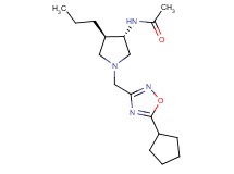 N-{(3S*,4R*)-1-[(5-cyclopentyl-1,2,4-oxadiazol-3-yl)methyl]-4-propylpyrrolidin-3-yl}acetamide