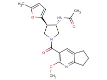 N-[(3S*,4R*)-1-[(2-methoxy-6,7-dihydro-5H-cyclopenta[b]pyridin-3-yl)carbonyl]-4-(5-methyl-2-furyl)pyrrolidin-3-yl]acetamide
