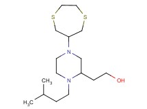 2-[4-(1,4-dithiepan-6-yl)-1-(3-methylbutyl)-2-piperazinyl]ethanol