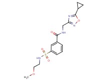 N-[(5-cyclopropyl-1,2,4-oxadiazol-3-yl)methyl]-3-{[(2-methoxyethyl)amino]sulfonyl}benzamide