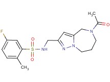 N-[(5-acetyl-5,6,7,8-tetrahydro-4H-pyrazolo[1,5-a][1,4]diazepin-2-yl)methyl]-5-fluoro-2-methylbenzenesulfonamide