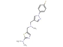 5-{[{[1-(4-fluorophenyl)-1H-pyrazol-4-yl]methyl}(methyl)amino]methyl}-N,N-dimethyl-1,3-thiazol-2-amine