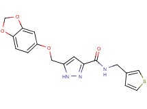 5-[(1,3-benzodioxol-5-yloxy)methyl]-N-(3-thienylmethyl)-1H-pyrazole-3-carboxamide